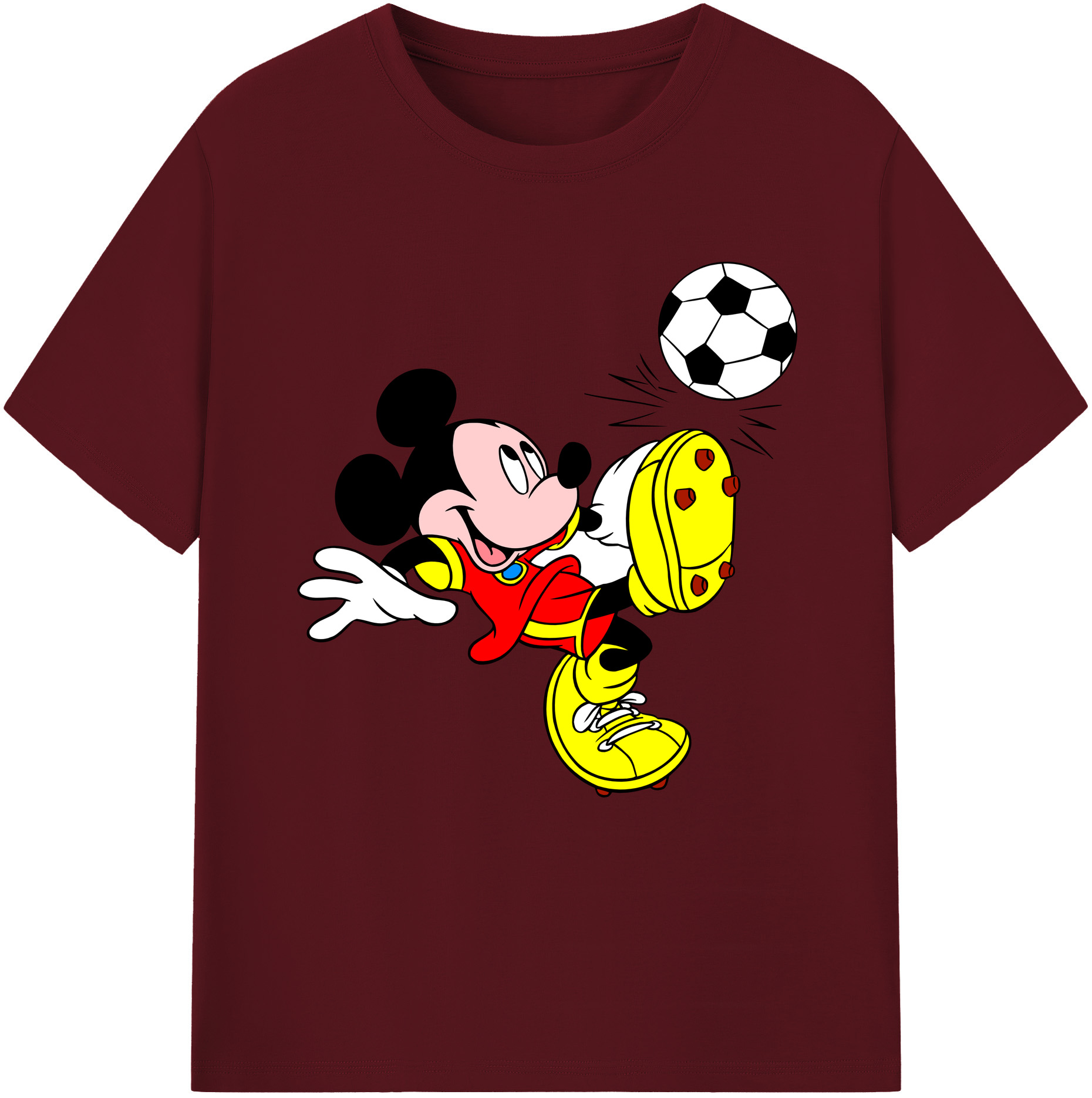 （画像用） ミッキーマウス Mickey Mouse 綿100％半袖Tシャツ（フロントプリント）